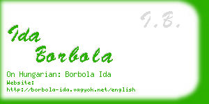 ida borbola business card